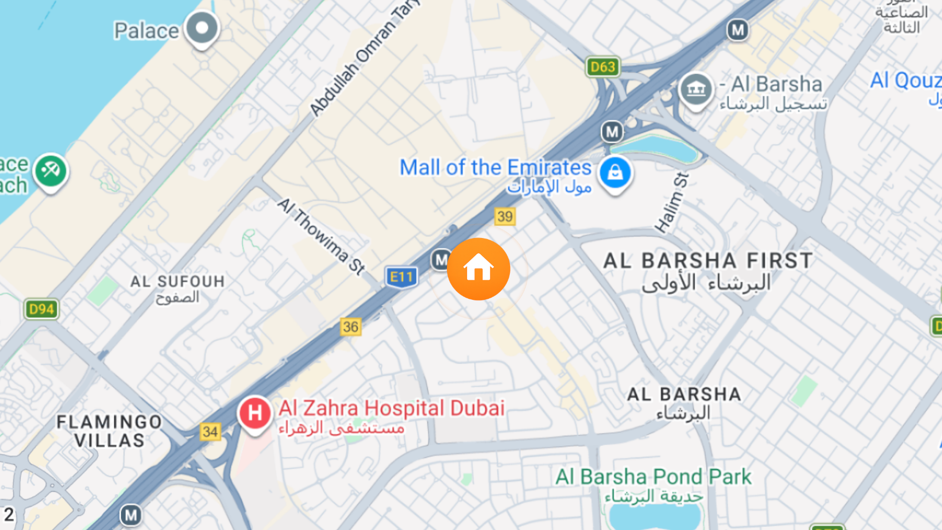 Map of 1 Bedroom Apartment, Al Barsha 1, Al Barsha, Dubai