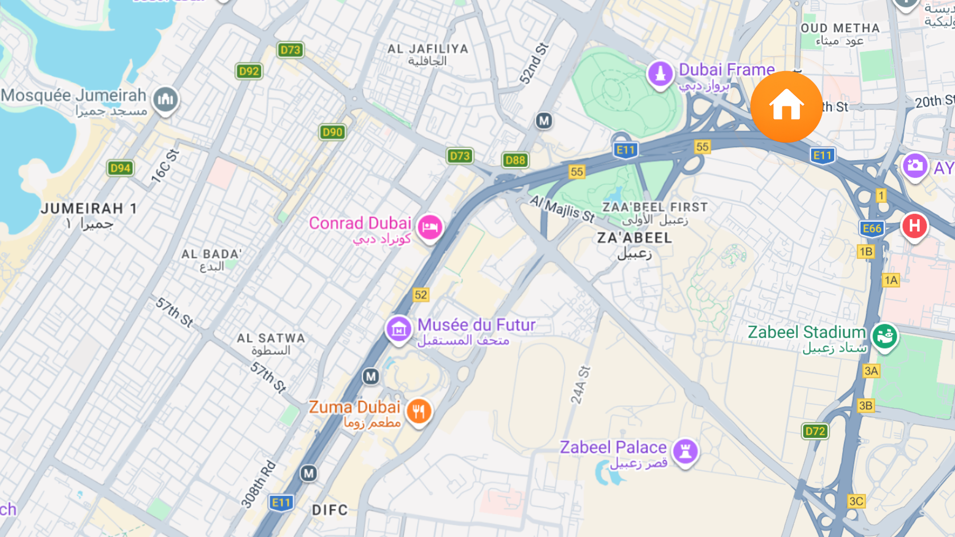 Map of Studio Apartment, Oud Metha, Deira, Dubai
