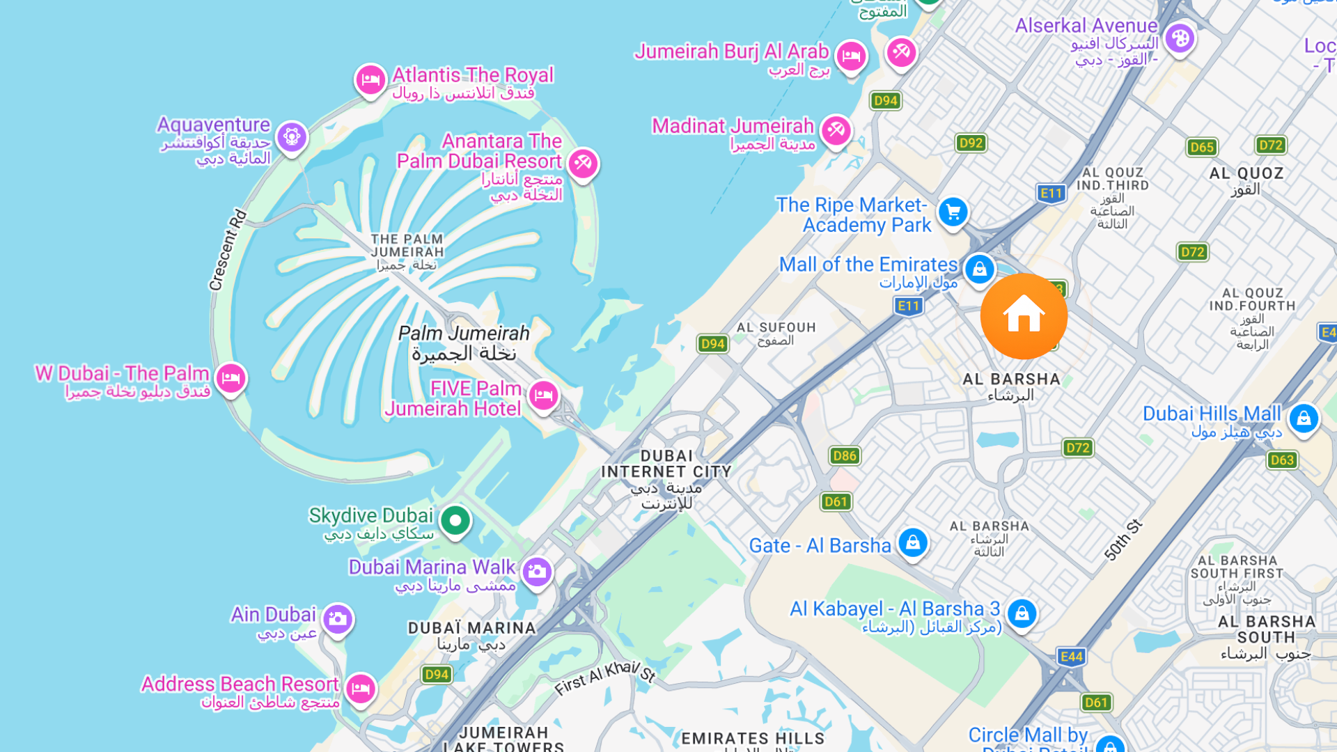 Map of Hotel Room, Al Barsha First, Al Barsha, Dubai