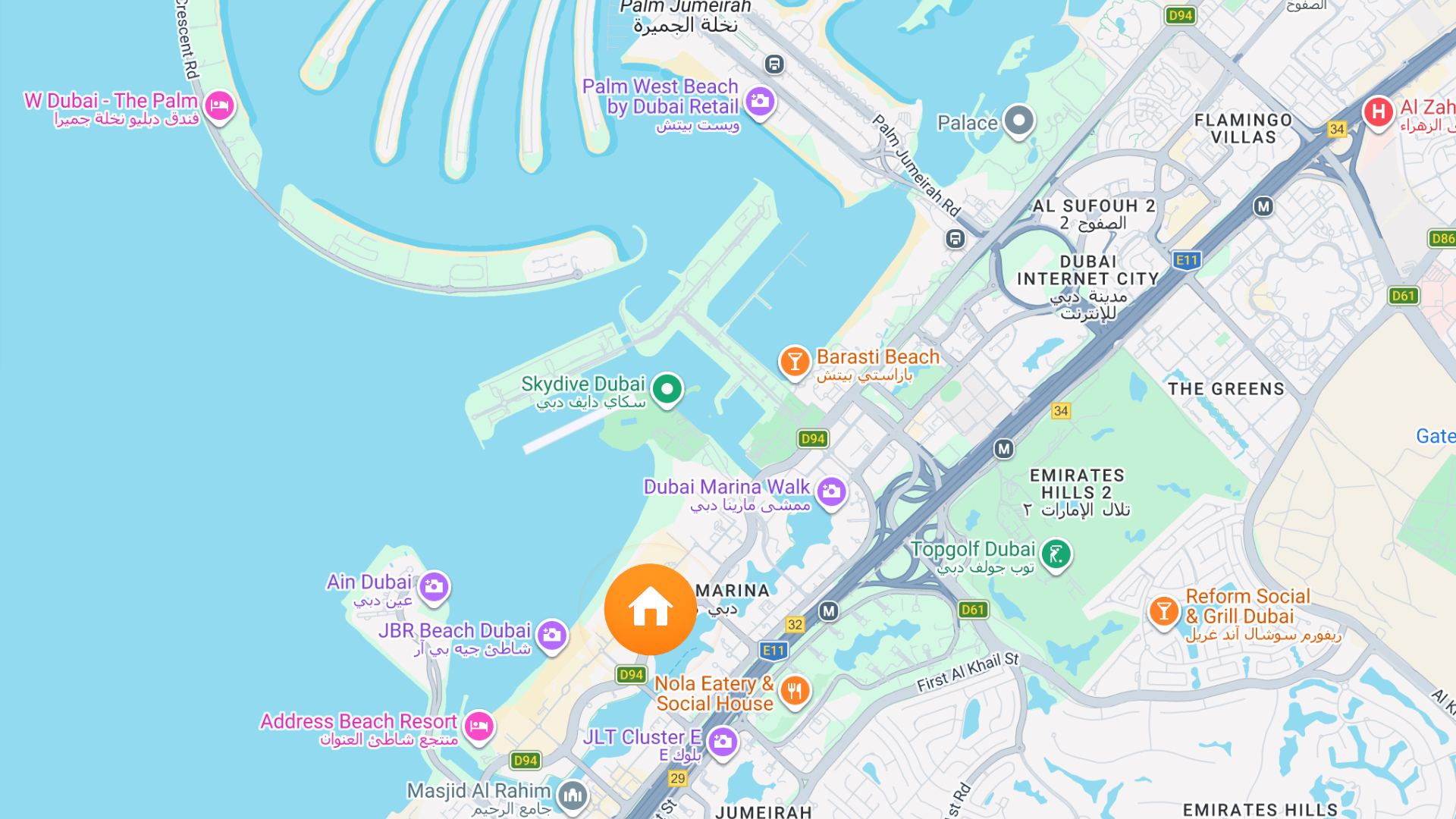 Map of 4 Bedroom Apartment, Dubai Marina / JBR, Dubai